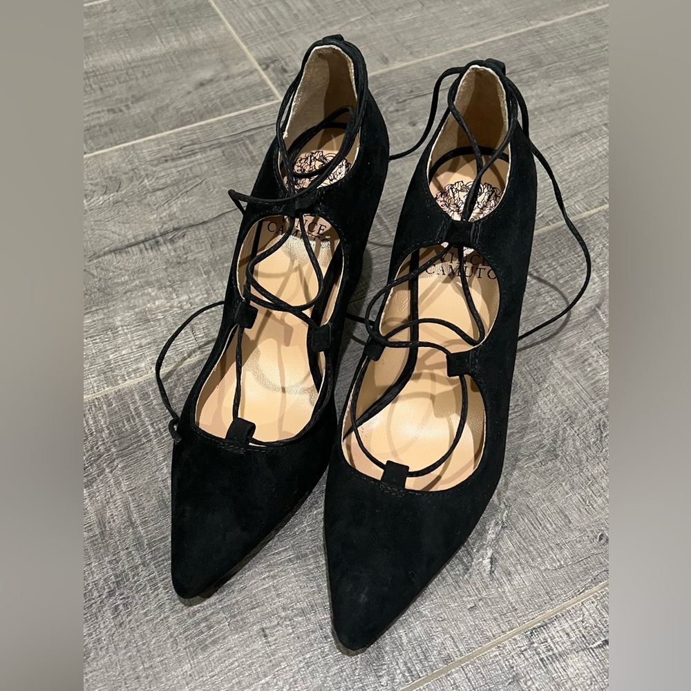 Vince Camuto laced up heels size 5